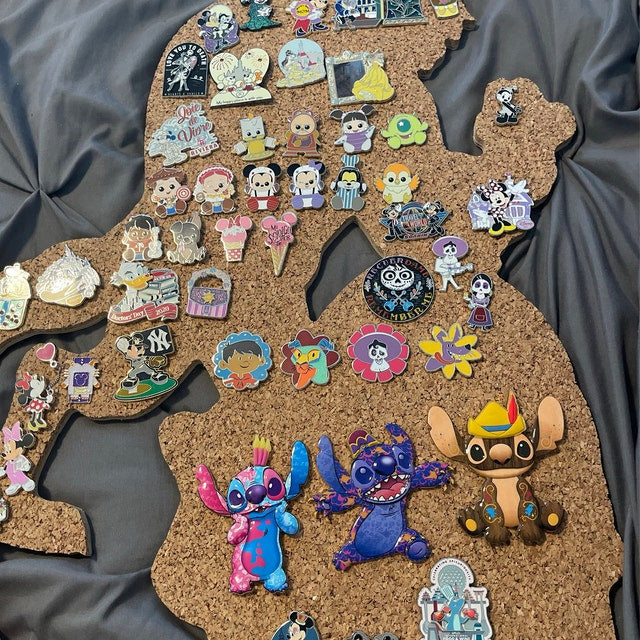 Disney Mickey Mouse pin board. Perfect for your Disney pin collection. Many  more unique cork boards and …