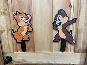 Chip & Dale - Chipmunk Character Yard Decor - FREE SHIPPING