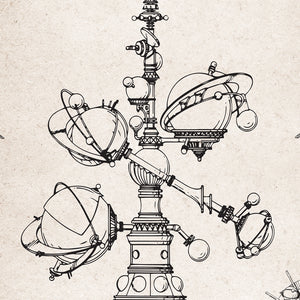 Astro Orbiter Patent Vintage Disneyland Wall Print Art
