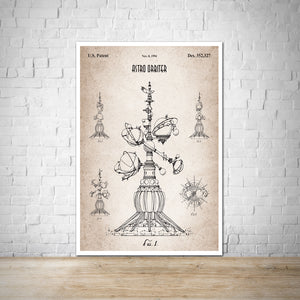 Astro Orbiter Patent Vintage Disneyland Wall Print Art