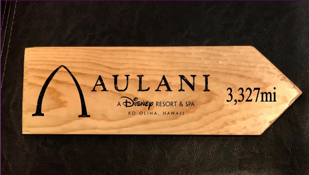 Your Miles to Aulani Personalized Sign