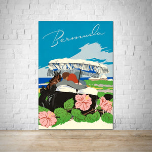 1940 Vintage Bermuda Travel Poster