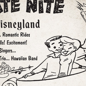Date Night Vintage Disneyland Advertisement Poster