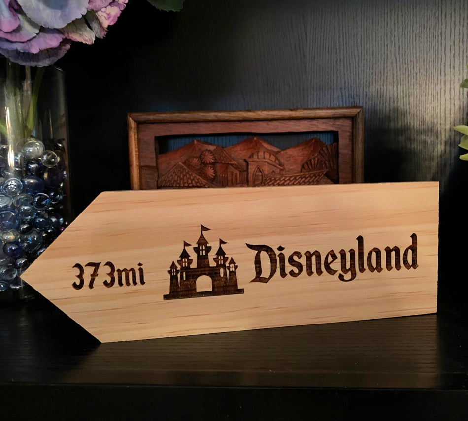 Your Miles To Disneyland - The Happiest Place On Earth Personalized Sign