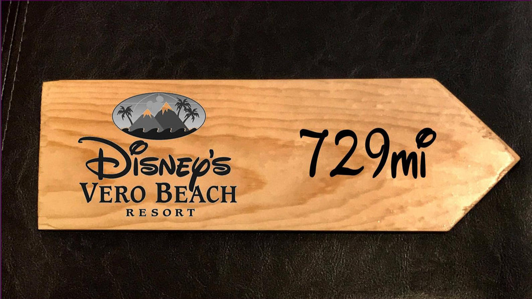 Your Miles to Vero Beach Personalized Sign