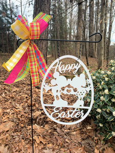 Easter/Spring Love - Mickey & Minnie Inspired - 16" Yard/Garden Flag Decor