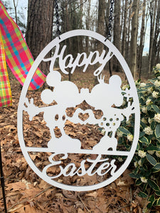 Easter/Spring Love - Mickey & Minnie Inspired - 16" Yard/Garden Flag Decor