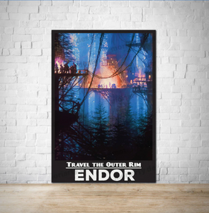 Endor Star Wars Travel Poster - Vintage Attraction Poster