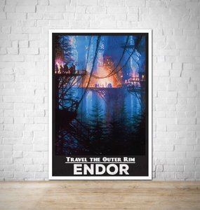 Endor Star Wars Travel Poster - Vintage Attraction Poster