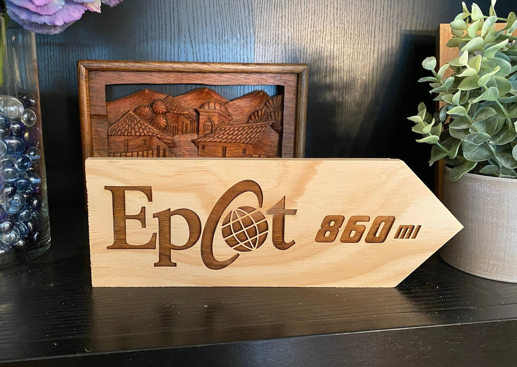 Your Miles to Epcot Personalized Sign