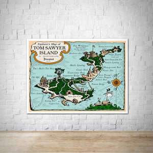 Explorer's Map of Tom Sawyer Island - Disneyland