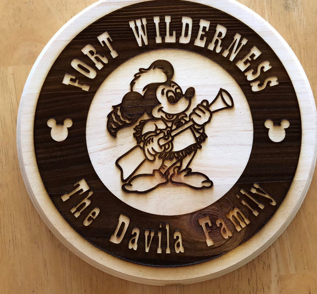 Fort Wilderness Custom Family Plaque