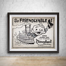 Load image into Gallery viewer, Friendlyable Vintage Disneyland Advertisement Poster
