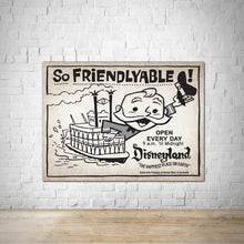 Load image into Gallery viewer, Friendlyable Vintage Disneyland Advertisement Poster
