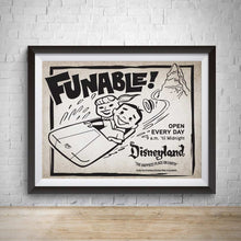 Load image into Gallery viewer, Funable Vintage Disneyland Advertisement Poster
