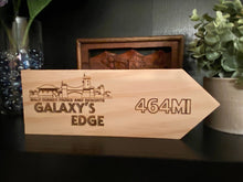 Load image into Gallery viewer, Your Miles to Black Spire Outpost - Galaxy&#39;s Edge Personalized Sign
