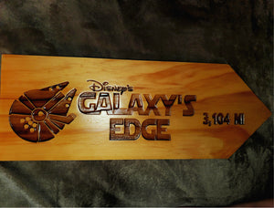 Your Miles to Galaxy's Edge Personalized Sign