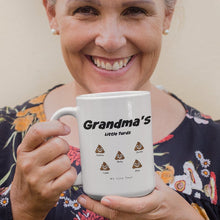 Load image into Gallery viewer, Grandma&#39;s Little Turds Mug - Personalized Gift with Names Of Grandchildren
