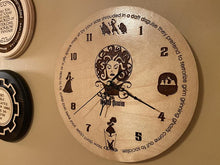 Load image into Gallery viewer, Grim Grinning Ghosts Haunted Mansion Inspired Wooden Clock
