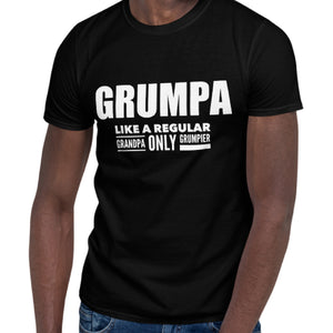 Grumpa Like A Regular Grandpa Only Grumpier Funny Men's Tshirts | Humorous Men's Gifts