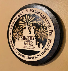 Happily Ever After Commemorative Wooden Plaque