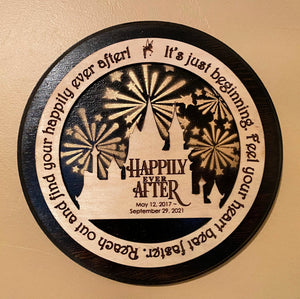Happily Ever After Commemorative Wooden Plaque