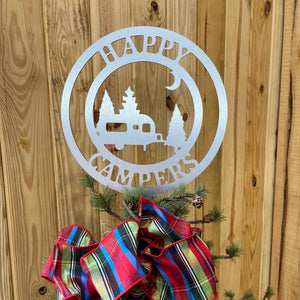 Happy Campers Personalized Christmas Tree Topper