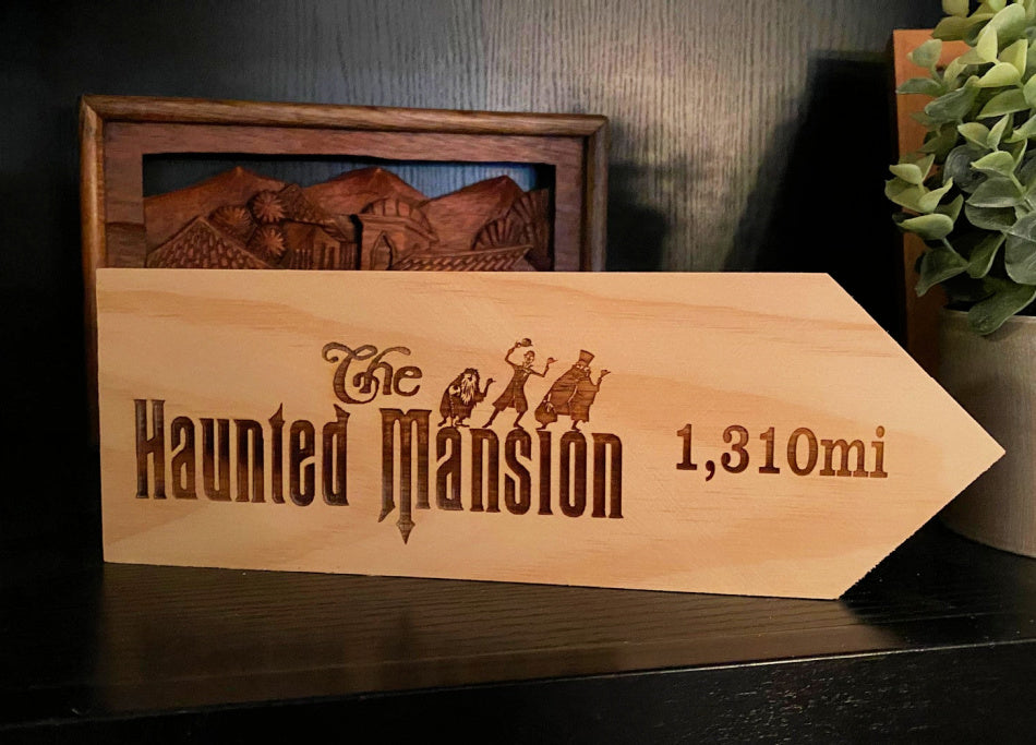 Your Miles to The Haunted Mansion Personalized Sign