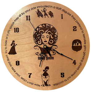 Grim Grinning Ghosts Haunted Mansion Inspired Wooden Clock