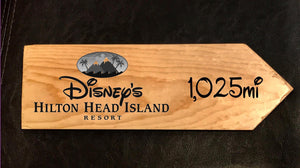 Your Miles to Disney's Hilton Head Resort Personalized Sign