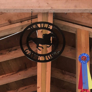 Horse Ranch Personalized Sign - 24" Wall/Door Hanger Custom Gift