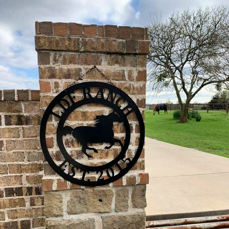 Horse Ranch Personalized Sign - 24