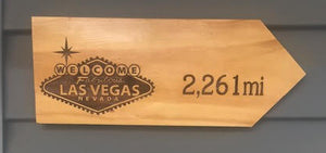 Your Miles to Las Vegas Personalized Sign