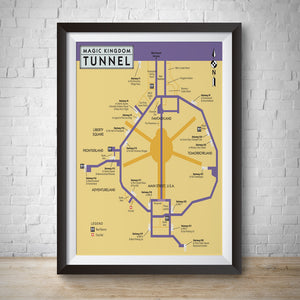 Utilidor Tunnel & Park Map - Wall Print