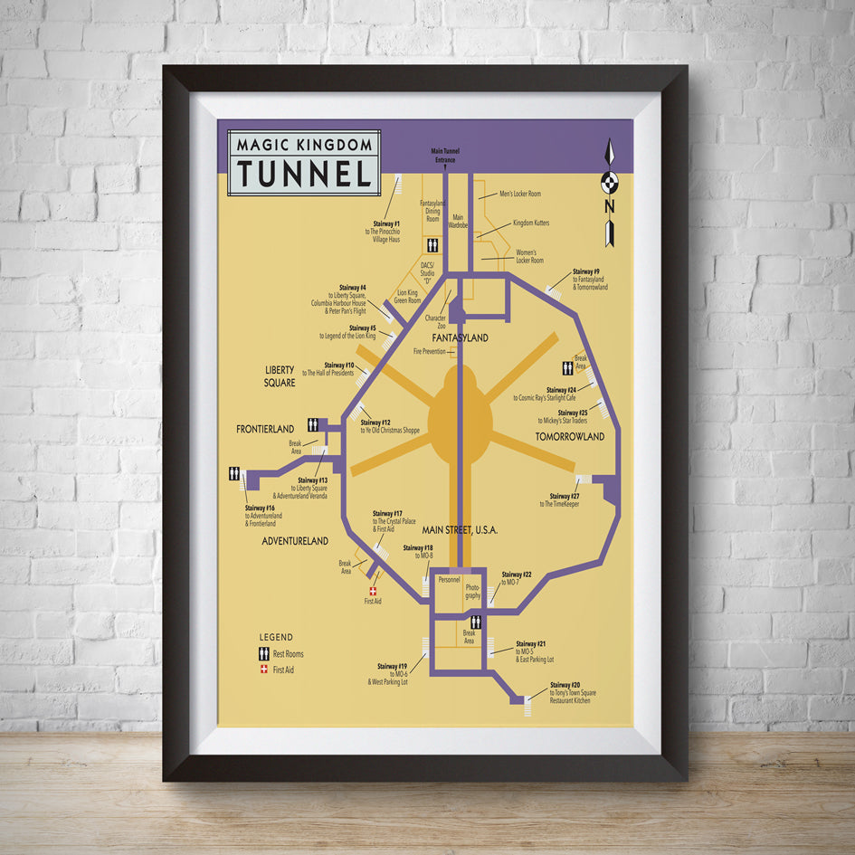 Utilidor Tunnel & Park Map - Wall Print