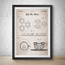 Load image into Gallery viewer, Mad Tea Cups Patent Vintage Wall Print Art

