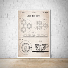 Load image into Gallery viewer, Mad Tea Cups Patent Vintage Wall Print Art
