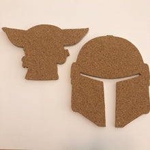 Load image into Gallery viewer, Mandalorian and the Child-inspired Cork Pin Board
