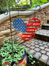Load image into Gallery viewer, USA Flag Red &amp; Blue Patriotic Garden or Yard Decor
