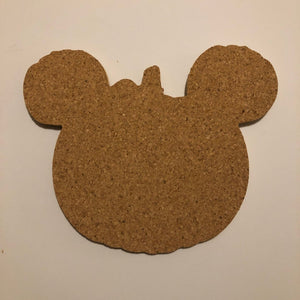 Mickey Pumpkin Inspired Silhouette Profile Cork Pin Boards