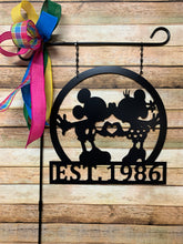 Load image into Gallery viewer, Mr Mouse, Miss Mouse - Inspired Love + Established Date - 14&quot; Yard/Garden Flag Decor
