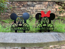 Load image into Gallery viewer, Mr Mouse &amp; Miss Mouse - Inspired Mouse Peeking Decor + CUSTOM WORDING - FREE SHIPPING
