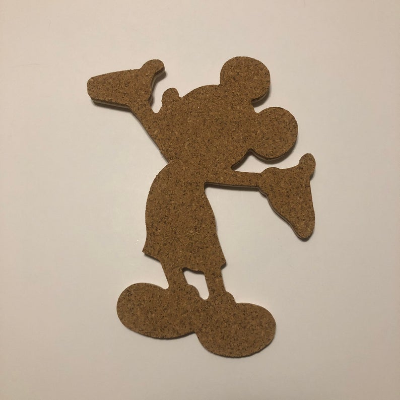Mickey & Minnie Mouse-Inspired Silhouette Profile Cork Pin Boards