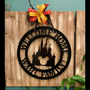 Mickey's Castle Home - 14", 18" or 24" Personalized Yard / Garden / Wall / Door Decor
