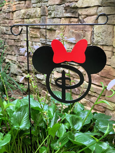 Miss Mouse + Bow - Custom-Inspired Initial MONOGRAM - 14" Yard/Garden Decor