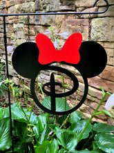 Load image into Gallery viewer, Miss Mouse + Bow - Custom-Inspired Initial MONOGRAM - 14&quot; Yard/Garden Decor
