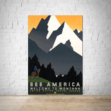 Load image into Gallery viewer, Montana Vintage Travel Poster Print Ad - See America
