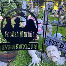 Load image into Gallery viewer, Welcome Foolish Mortals - Hitchhiking Ghosts Decor - 16&quot; + FREE SHIPPING!
