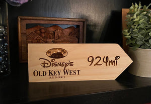 Your Miles to Disney's Old Key West Resort Personalized Sign