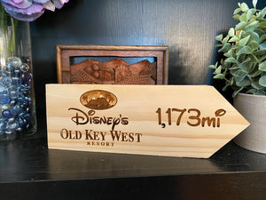 Your Miles to Disney's Old Key West Resort Personalized Sign
